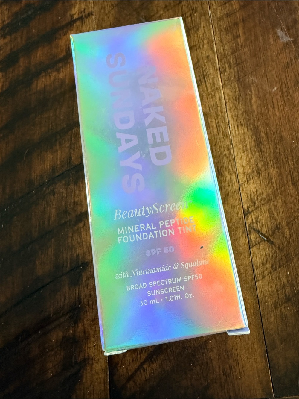 Brand new in box!! Naked Sundays Mineral Peptide Foundation Tint Shade 1
